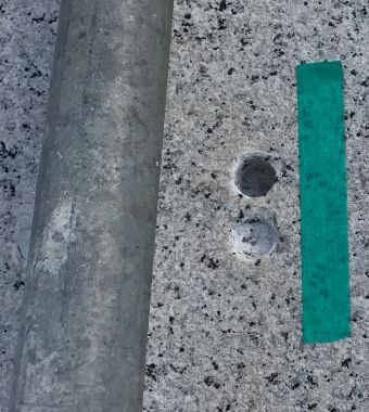 壁面（工事穴埋め）施工前