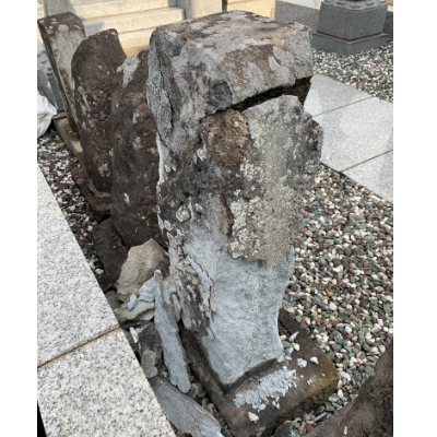 石塔（亀裂、欠損）施工前